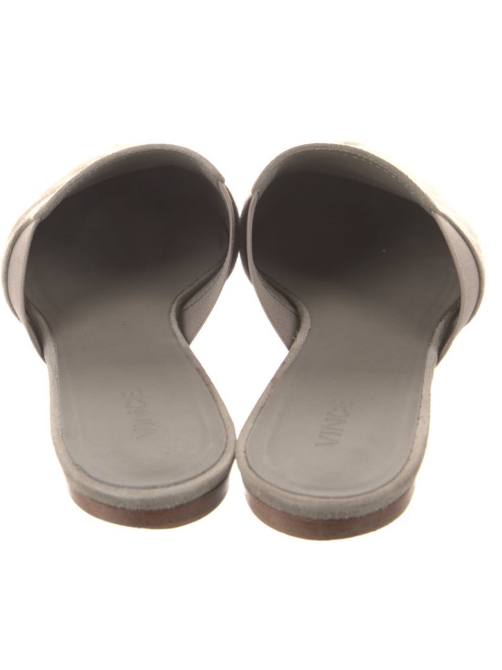 Vince Taupe Suede Pointed Slip-On Mule - Picture 4 of 5